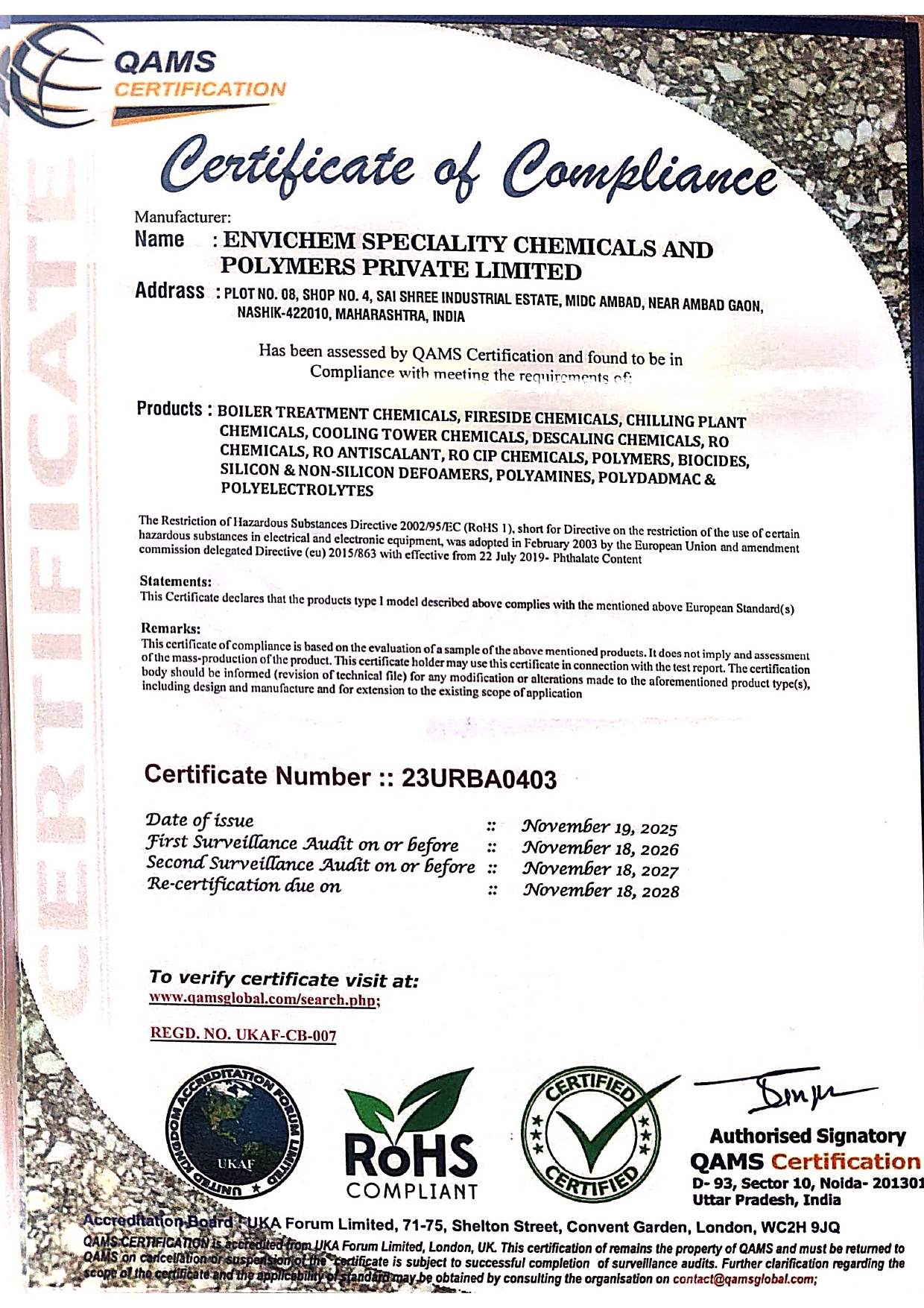 ISO 9001:2015 Certificate